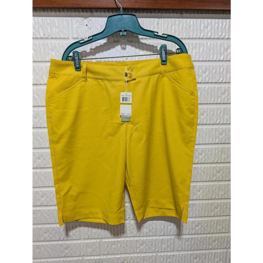 Callaway Women's Yellow Golf Shorts - Size 14 NWT - Picture 1 of 6